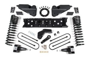 Ram 3500 Suspension Lift Kit - Zone Offroad - 4in Radius Arm Bracket, 3in Rear Block w/o Overload, Nitro Shocks - `19-`27